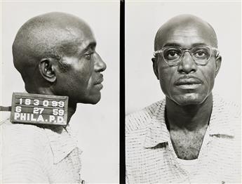 (AMERICAN CRIME) A group of more than 325 mugshots, all depicting men, from Philadelphia, Pennsylvania. 1947-59.